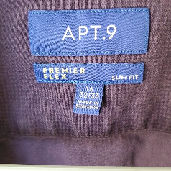 Apt 9 Mens purple button down  dress shirt - Picture 2 of 3